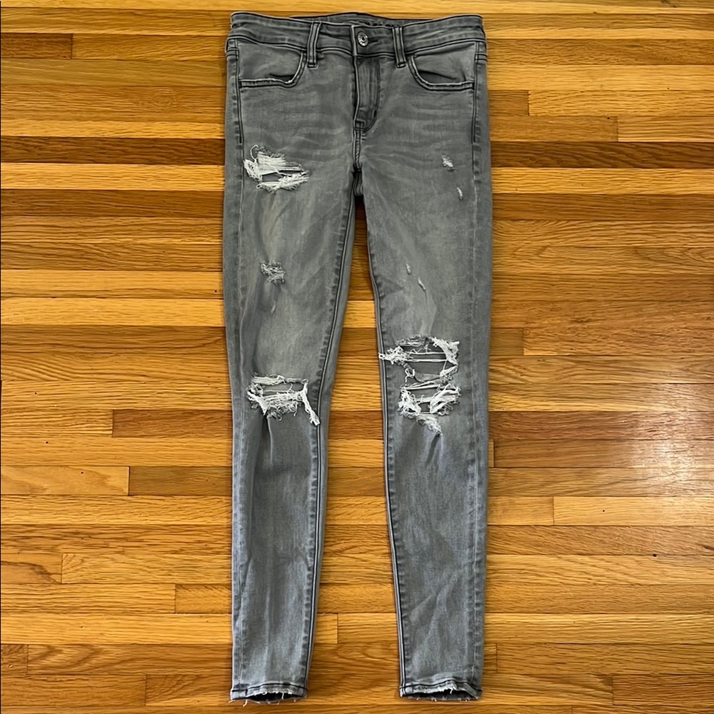 American Eagle Distressed Jeggings Sz 2 Regular